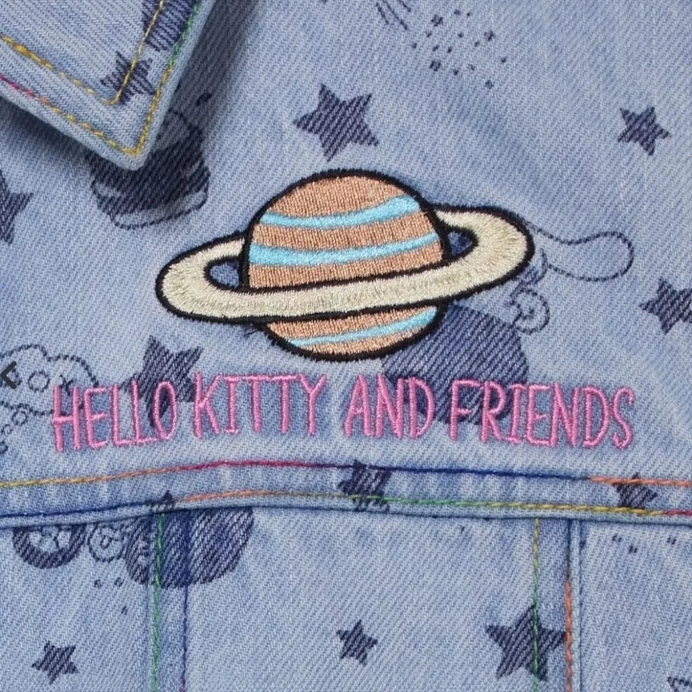 Hello Kitty & Friends Women's Plus Size Jean Jacket (Size 3X) - Picture 3 of 10